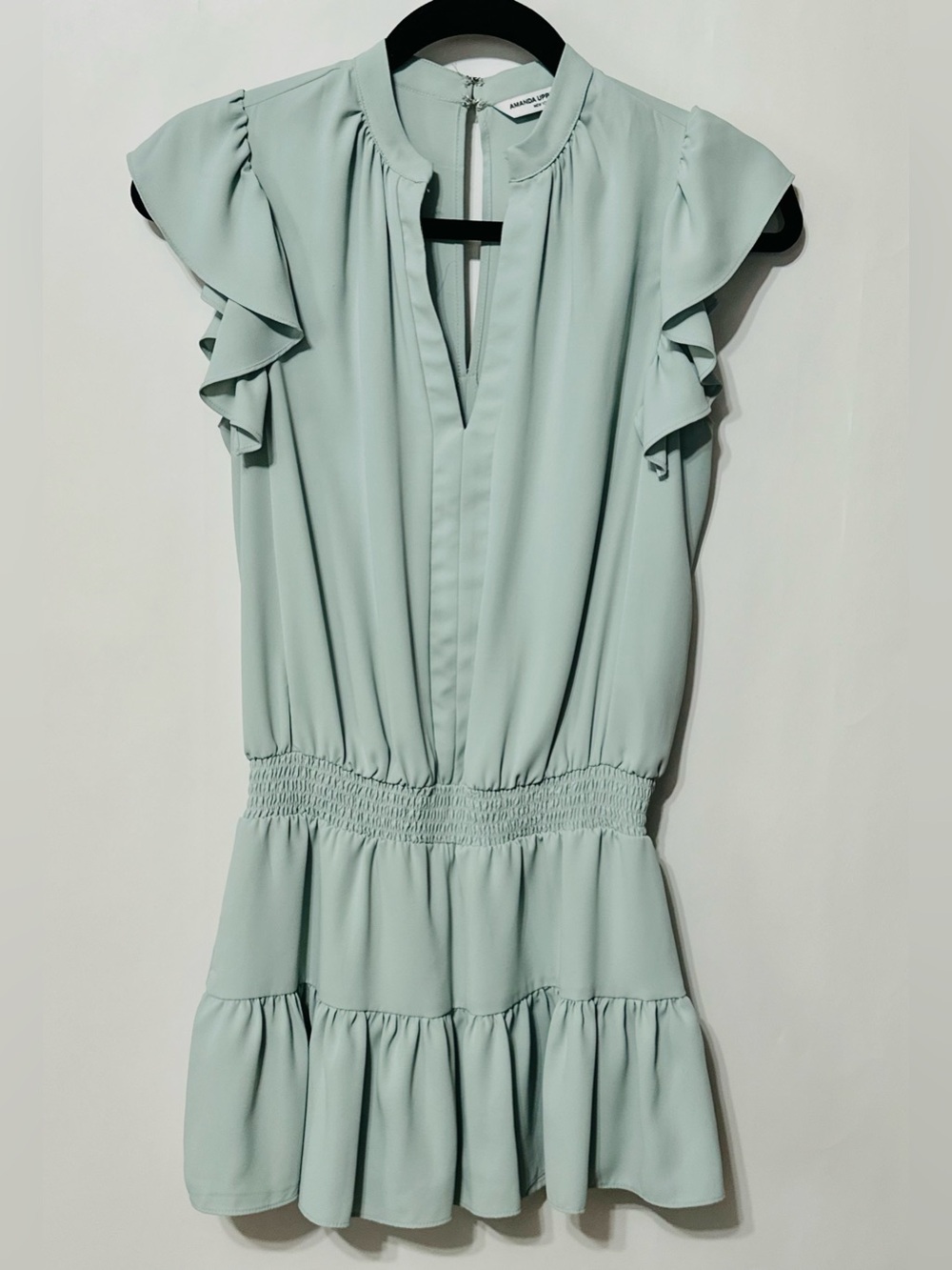 Amanda Uprichard Revolve Lela Romper in Thyme XS